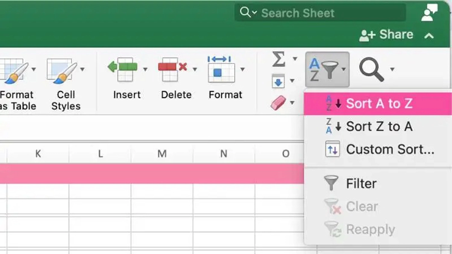 Bộ lọc dữ liệu trong Excel