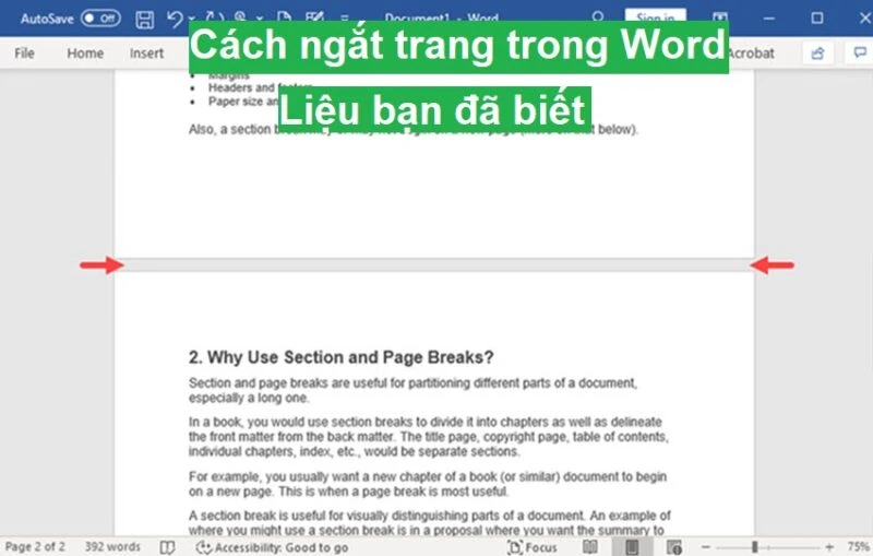 Cách Ngắt Trang Trong Word 2016, 2010 Hoặc 2007 Cực Nhanh Và Đơn Giản