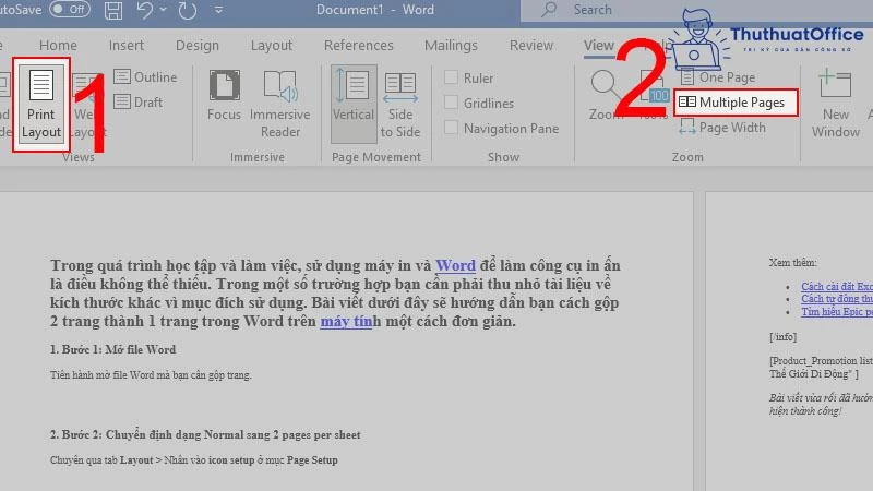 Cách Gộp 2 Trang Thành 1 Trang Trong Word