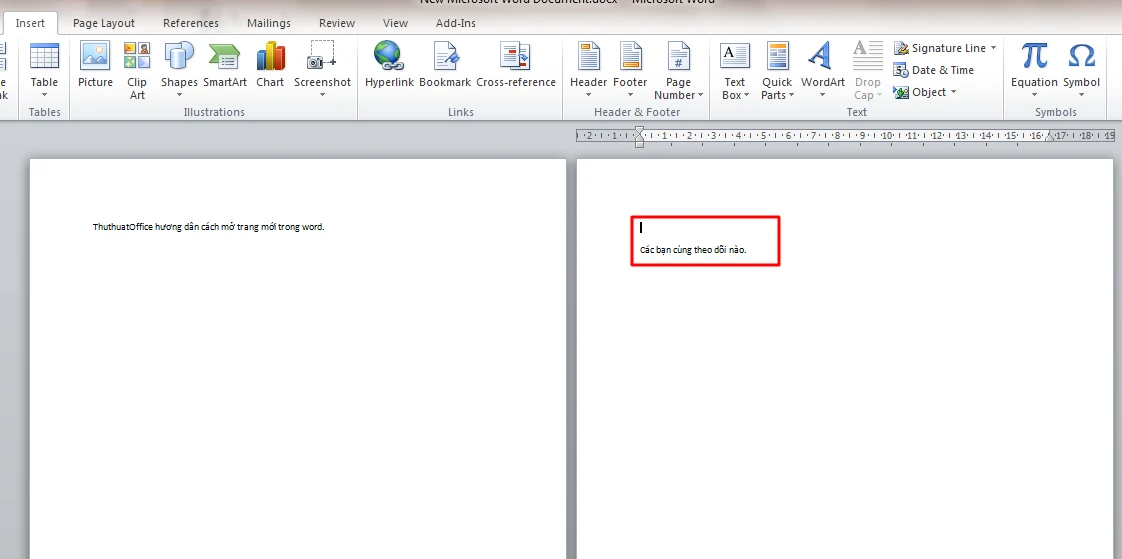 Cách mở trang mới trong Word cực dễ dàng