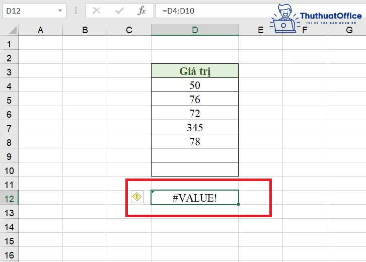 Lỗi #VALUE! trong Excel là gì và cách khắc phục nhanh chóng