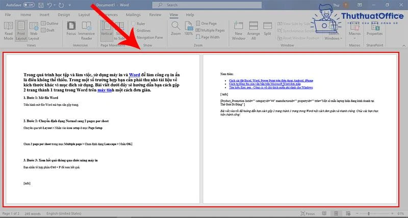 Cách Gộp 2 Trang Thành 1 Trang Trong Word