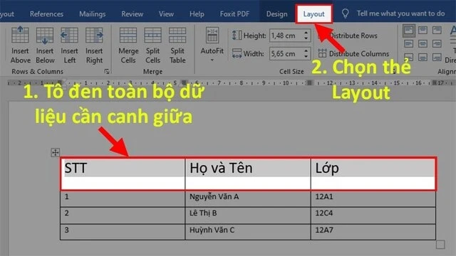 Cách Căn Giữa Ô Trong Word