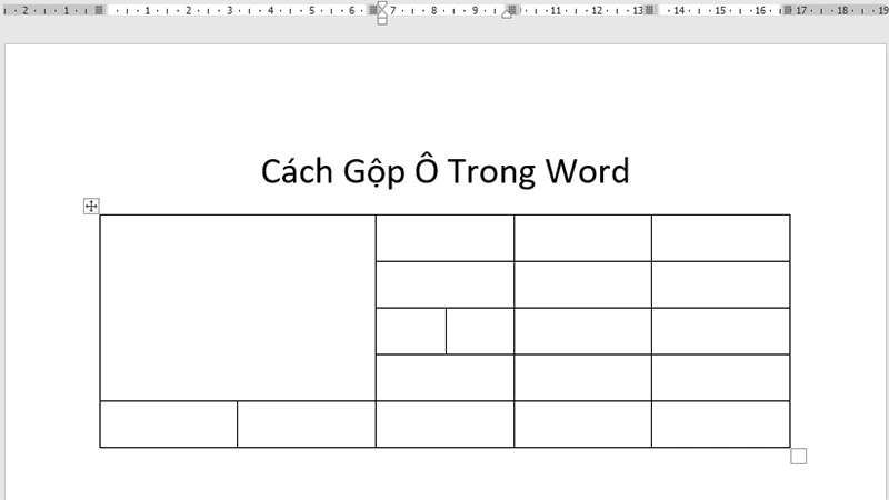 Cách gộp ô trong Word 