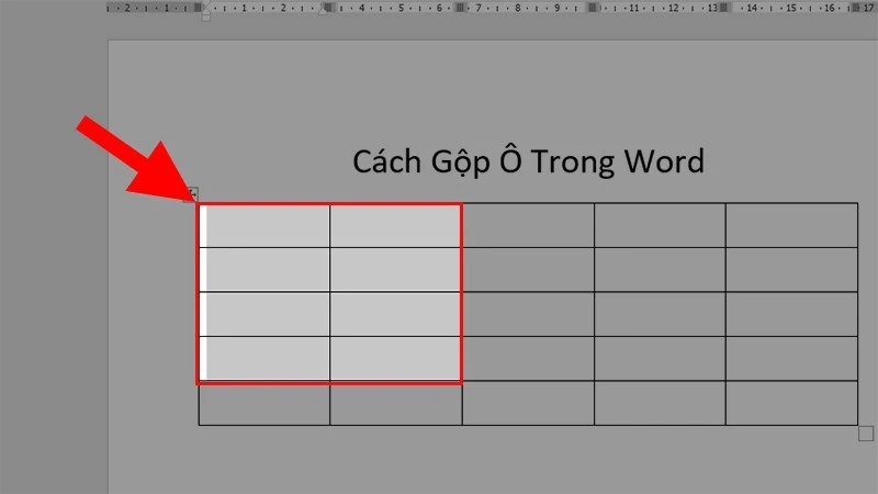 Cách gộp ô trong Word 