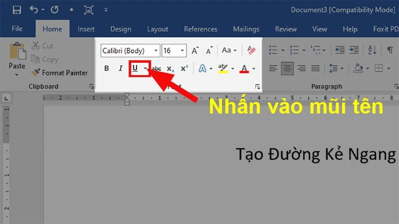 Cách kẻ dòng trong Word 