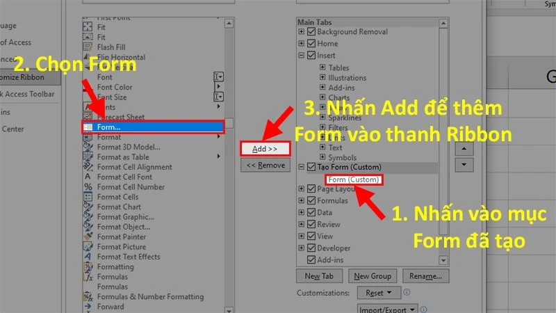 Hướng Dẫn Nhập Dữ Liệu Trong Excel Bằng Form Tự Tạo