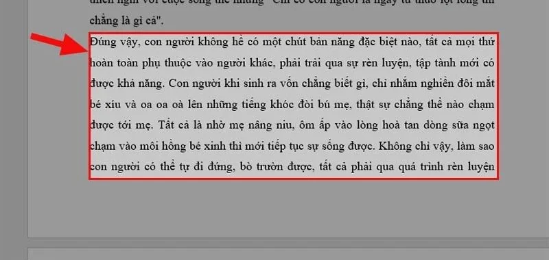 Bôi đen nội dung muốn sao chép