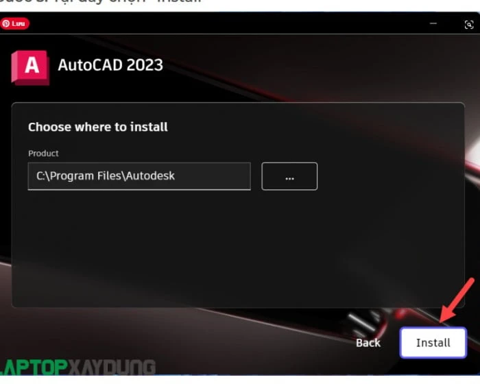 Nhấn "Install" để bắt đầu cài đặt phần mềm