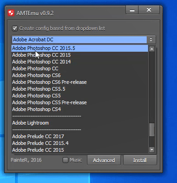 Chọn Adobe Photoshop CC 2015 và nhấp Install