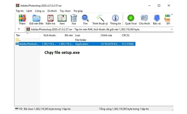 Chạy file Setup để cài đặt phần mềm