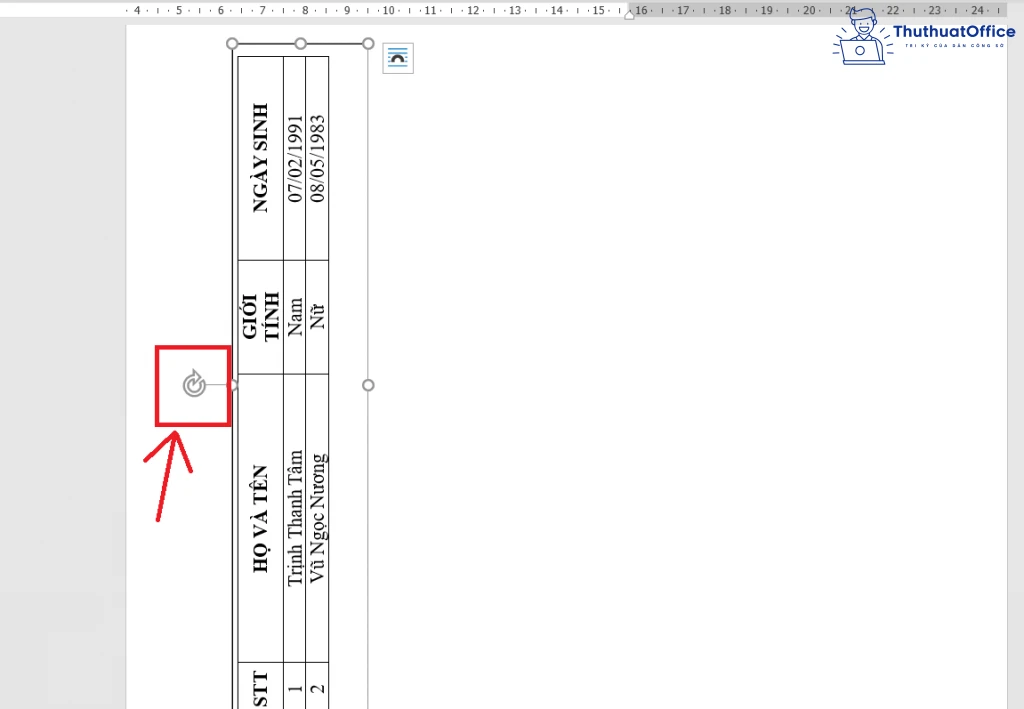 Tips Xoay Bảng Trong Word