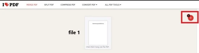 Ghép file PDF bằng hình thức online
