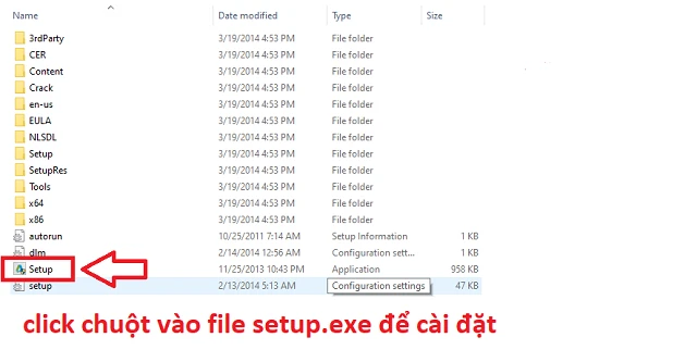 Chạy file Setup để bắt đầu cài đặt