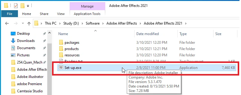 Chạy file Setup để bắt đầu cài đặt