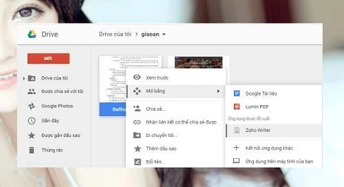 Mở File Word online trên Google Drive