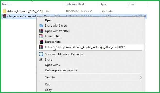 Tải và giải nén file