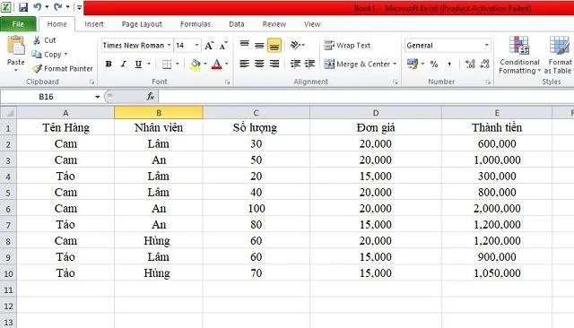 Cách Ẩn Dòng Trong Excel