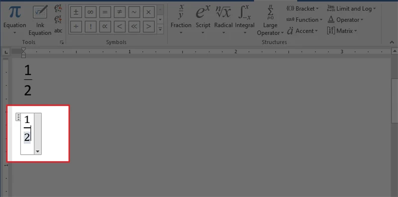 Trọn bộ các cách viết phân số trong Word đơn giản và dễ dàng